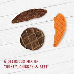 Farmland Traditions dog jerky beef slices protein-rich snack for energetic dogs