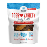 Farmland Traditions dog jerky variety pack bag ideal training rewards