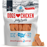 Farmland Traditions dog treats chicken jerky bag – convenient 3lb pack for training rewards.