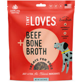 Farmland Traditions Tiny Loves Jerky trainer treats, beef close-up, great for training rewards.