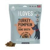 Farmland Traditions Tiny Loves jerky trainer treats in a 6oz bag for training rewards.