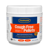 Farnam Cough Free pellets bottle front showing easy dosing for horses' airways