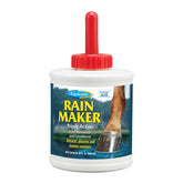 Farnam Rain Maker hoof oil bottle highlighting moisture-boosting formula for strong, pliable hooves