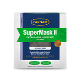 Farnam SuperMask II with extended coverage shields fly and sun glare on horse face