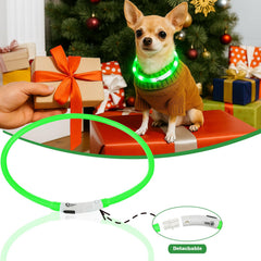 Fashion&cool One-size Light Up Dog Collar adjustable to fit any dog.
