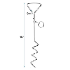 Fasmov metal spiral tie-out ring enables tangle-free 360-degree dog walks.