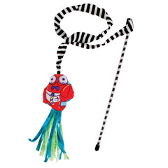 Fat Cat Crawdaddy wand plush dangler boosts interactive play and bonding.