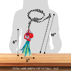 Fat Cat Crawdaddy wand 25-inch tether supports safe, dramatic lunge and chase.