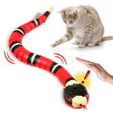 FauKait smart-sensing-snake front view boosts interactive play for curious pets.