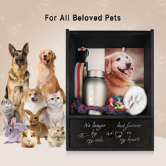 Favonuovy pet memorial shadow box wood texture emphasizes sturdy craftsmanship and timeless style.