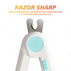 Fayeerewo Pet Nail Clippers Light stainless blades stay sharp and durable.