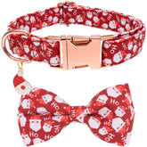 Faygarsle red dog collar bow Christmas design highlighting festive style for pets