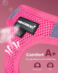 FAYOGOO cat harness escape-proof Velcro provides secure fit for adventures.
