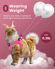 FAYOGOO cat harness one-step put-on design for quick on/off.