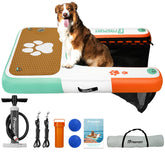 FBSPORT dog boat ramp inflatable shows easy entry for pets at water level