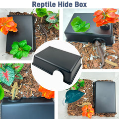 FCALIVV durable reptile hide box in-tank arrangement emphasizes privacy