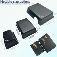 FCALIVV durable reptile hide box top view highlights natural look blending with décor