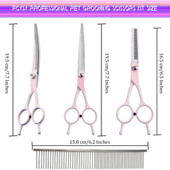 Fcysy dog grooming kit curved scissors for shaping around eyes and ears