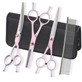 Fcysy dog grooming kit straight scissors for precise trims and pet-friendly grooming