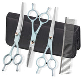 Fcysy grooming kit 7in straight scissors for precise pet coat trimming.