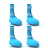 Fdceligoo rubber dog boots blue side protect paws on rough terrain