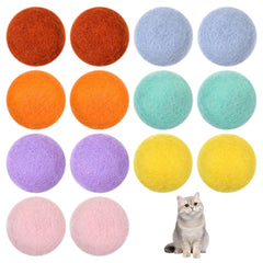 FdcZeyxior 14-piece cat ball toy set for indoor play and stimulation