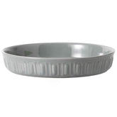 FE Fun Elements shallow dog bowls grey front view with non-slip base.