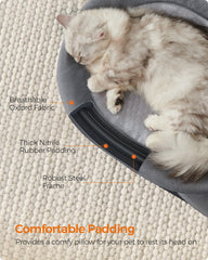 Feandrea cat hammock bed breathable mesh keeps pets cool and claws safe