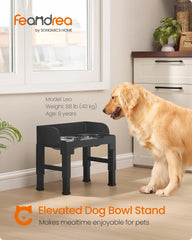 Feandrea adjustable height options fit small to large dogs for ergonomic feeding.