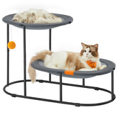 Feandrea two-tier elevated cat hammock bed top bed for elevated lounging and perching