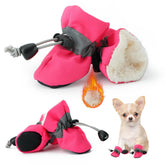 Fecialy dog shoes winter pack4 size1 protect paws in cold weather.