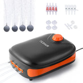 Fedour aquarium air pump front view shows four outlets ideal for large tanks