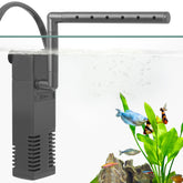 FEDOUR submersible filter with 80 GPH flow powers clear water in small tanks.