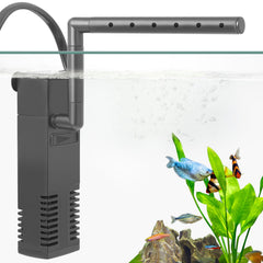 FEDOUR submersible filter with 80 GPH flow powers clear water in small tanks.