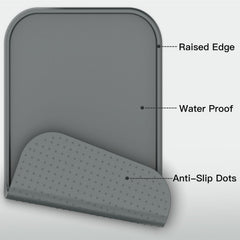 Feedoo Pet Feeding Mat anti-slip dots bottom keeps bowls steady on slick floors.