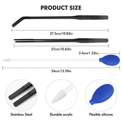 Feehope axolotl tank tools curved tweezers for safe tank maneuvers.
