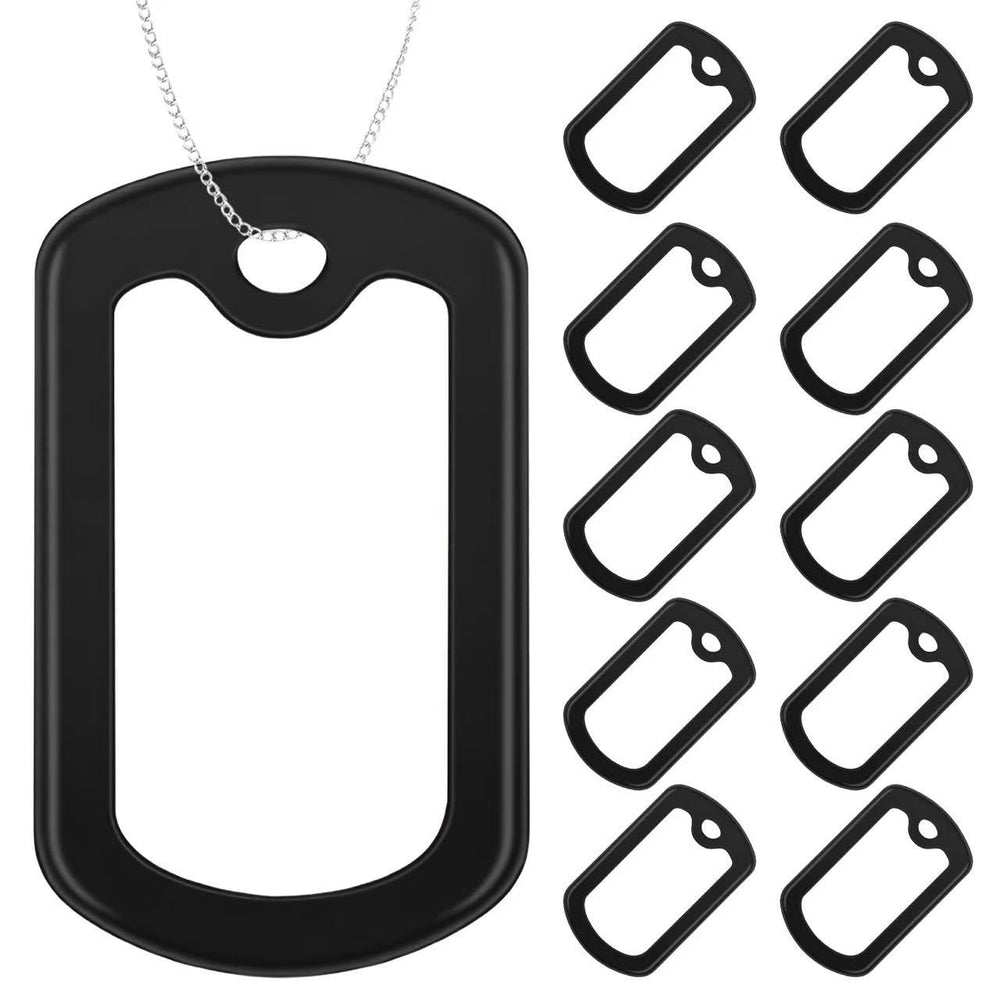 Feehope military dog tag silencer pack front reduces tag noise for daily wear.