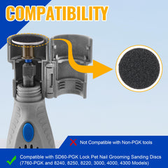 Feekoon dremel-sd60-pkg-discs shown; quick-change compatibility supports efficient grooming.