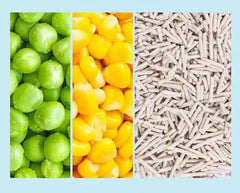 FEELING BEST tofu cat litter clumping action forms tight, easy-scoop clumps.