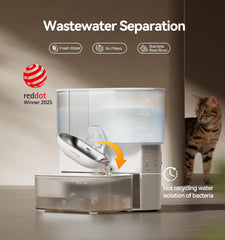 FEELNEEDY wireless cat water fountain battery status enables cordless usage