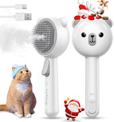 FEELNEEDY Cat Steam Brush front view for gentle shedding control.