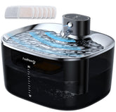 FEELNEEDY cordless cat water fountain front view shows compact 4L design for busy households