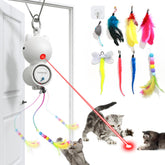 FEELNEEDY laser interactive cat toy with red dot transmitter for engaging solo play indoors