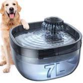 FEELNEEDY 7L large dog fountain top view showing spacious capacity for multi-pet households