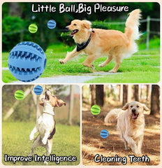 Feixun dog treat ball green surface features sawtooth edges for gum massage.