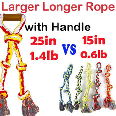Fejapa rope toy with two-dog tug design promoting cooperative play.