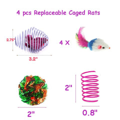 Fejapa replaceable rats toy introduces varied prey-like excitement for cats.