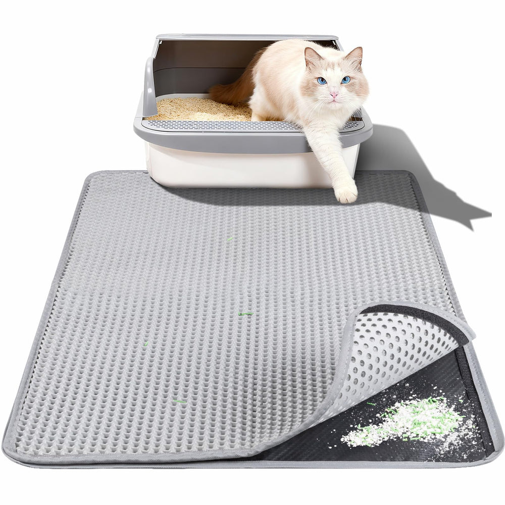 Feliskyn cat litter mat double-layer honeycomb closeup traps litter and keeps floors clean