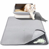 Feliskyn cat litter mat double-layer honeycomb closeup traps litter and keeps floors clean