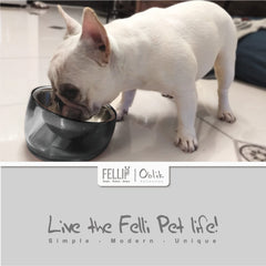 Felli Oblik tilted 15° dish supports a natural posture for comfortable meals.